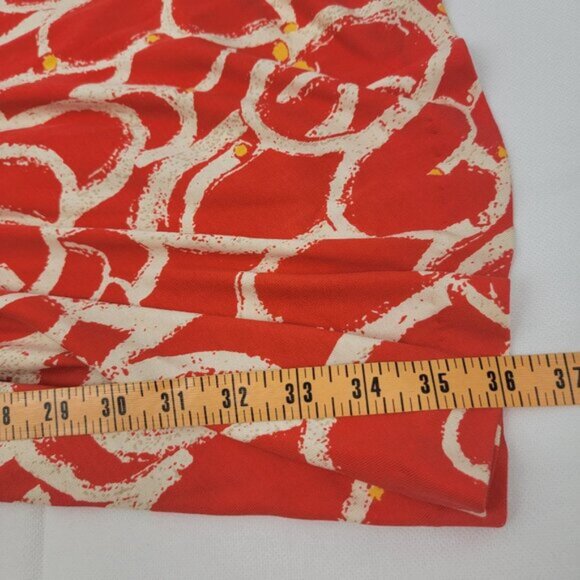 Diane von Furstenberg Womens 6 Dress Wrap Orange ANTONIO Silk Knee Length DVF - Picture 15 of 15